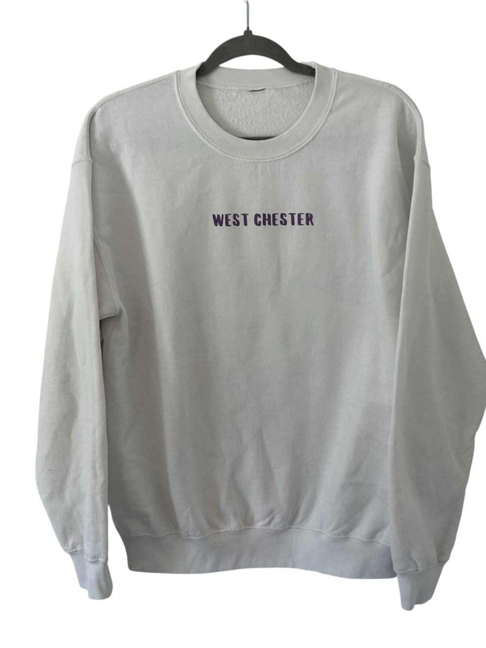White West Chester University Crewneck Top College Hoodie Women’s Unisex Large!